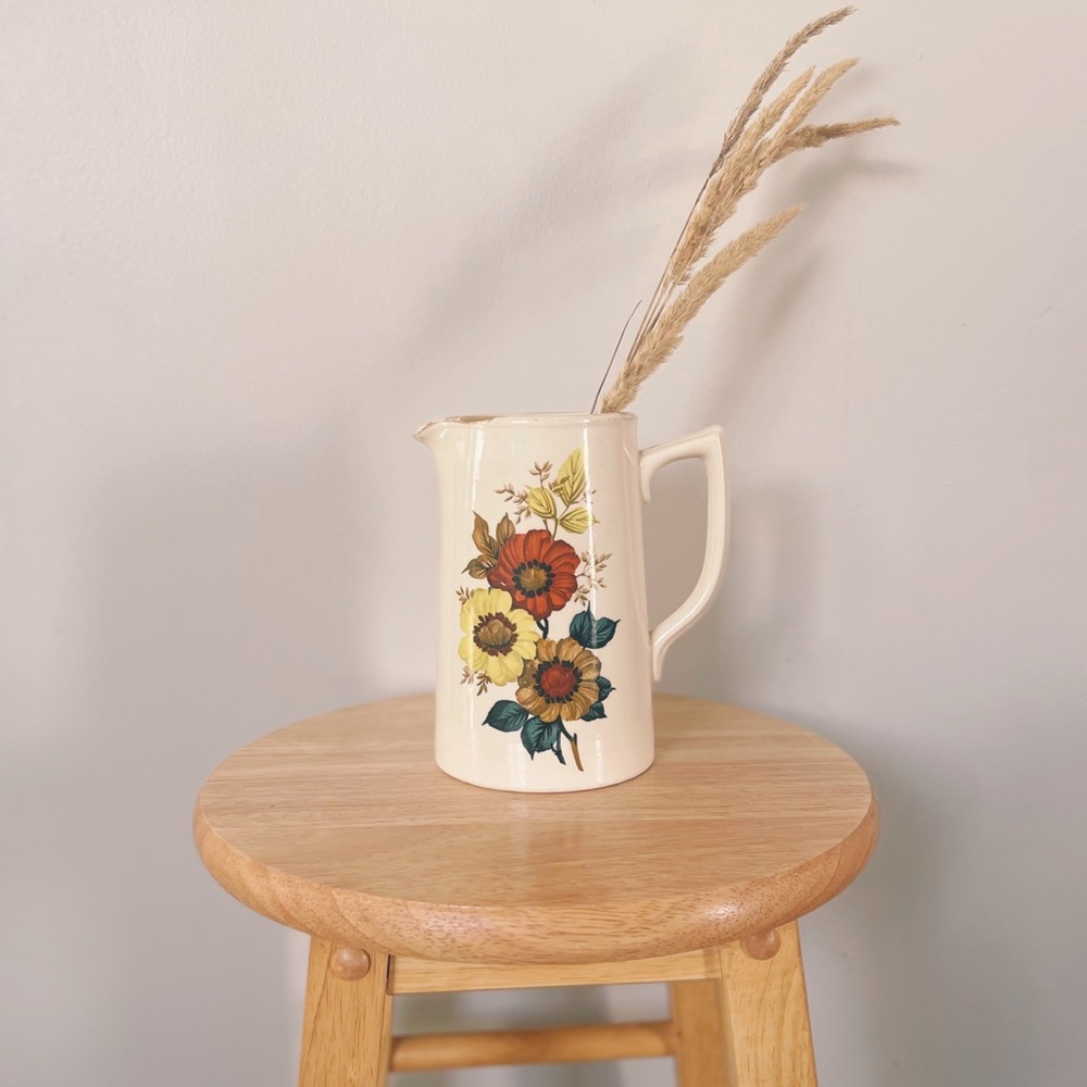 Vintage floral pitcher